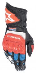 rukavice GP PRO R3 HONDA kolekce, ALPINESTARS (černá/červená fluo/modrá/bílá) 2024