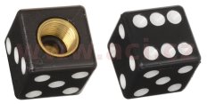 čepičky ventilků Lucky Dice, OXFORD - Anglie (černé, pár)