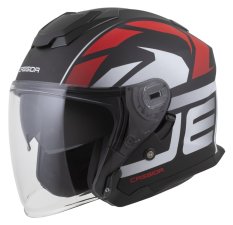 přilba Jet Tech 2.0 RoTo, CASSIDA (černá matná/červená/bílá) 2025