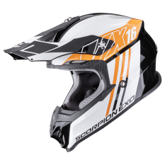 Moto přilba SCORPION VX-16 EVO AIR LIGNES černo/oranžová