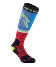 ponožky MX PRO, ALPINESTARS (černá/červená fluo/žlutá fluo/modrá) 2024