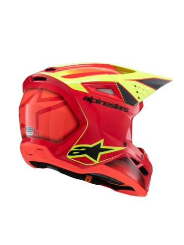 přilba S-M3 FRAY, ALPINESTARS, dětská (červená/žlutá fluo/černá) 2025