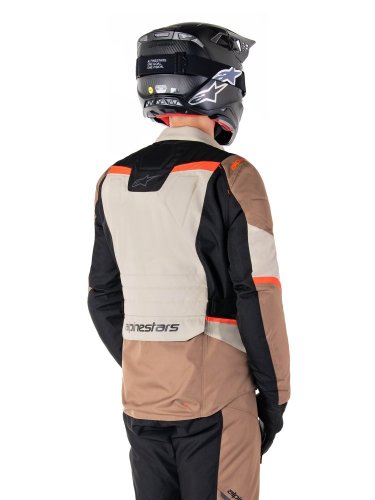 bunda ST-1 WATERPROOF, ALPINESTARS (tmavá khaki/písková/černá/červená fluo) 2025