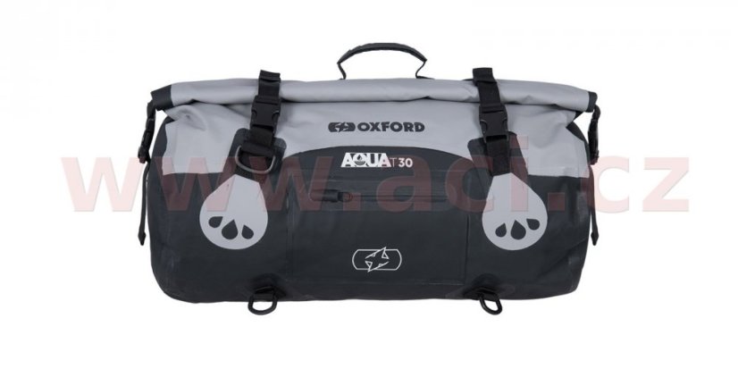 vodotěsný vak Aqua T-30 Roll Bag, OXFORD (šedý/černý, objem 30 l)