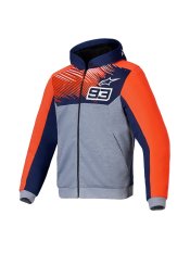 Bunda CHROME V2 SPORT HOODIE MM93 kolekce, ALPINESTARS (světle šedá/modrá/červená fluo) 2025