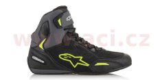 boty FASTER-3 DRYSTAR, ALPINESTARS (černé/šedé/žlutá fluo)