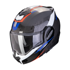 Moto přilba SCORPION EXO-TECH EVO CARBON ROVER černo/červeno/modrá