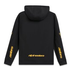 mikina SESSIONS 3 HOODIE, ALPINESTARS (černá/zlatá)