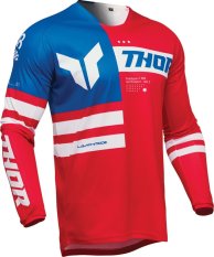 Dres cross enduro THOR LAUNCHMODE Patriot červené