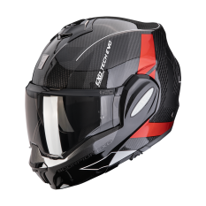 Moto přilba SCORPION EXO-TECH EVO CARBON CAD hologram černo/červená