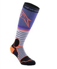 ponožky MX PRO, ALPINESTARS (černá/šedá/fialová/oranžová) 2024