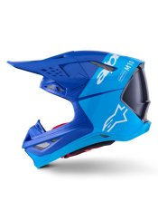 Přilba SUPERTECH S-M10 FLOOD, ALPINESTARS (modrá perleť/světle modrá/černá/carbon/matná/lesklá) 2026