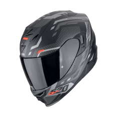 Moto přilba EXO-520 EVO AIR RANKA matná černo/stříbrno/červená