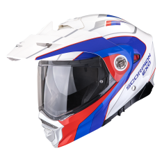 Moto přilba SCORPION ADX-2 KAMPS bílo/modro/červená
