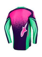 dres TECHSTAR NOMUR, ALPINESTARS (tmavě fialová/zelená/růžová fluo) 2026