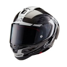 přilba SUPERTECH R-10 ELEMENT, ALPINESTARS (karbon/stříbrná/černá) 2024