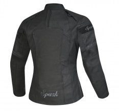 Dámská kožená moto bunda SPARK VIRGINIA, černá