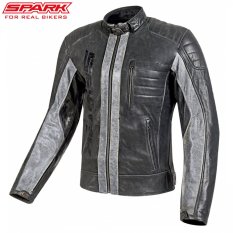 Pánská kožená moto bunda SPARK HECTOR, černá
