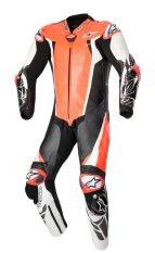 jednodílná kombinéza RACING ABSOLUTE 2, TECH-AIR kompatibilní, ALPINESTARS (červená fluo/bílá/černá) 2024