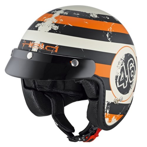 Moto jet helma Held BLACK BOB černá/oranžová