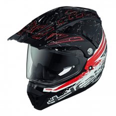 Enduro helma Held ALCATAR, design - černá/bílá/červená