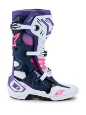 boty TECH 10, ALPINESTARS (bílá/fialová/modrá/růžová fluo) 2026