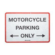 plechová cedule PARKING, OXFORD (červená/šedá, rozměr 90 x 60 cm)