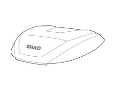 Kryt kufru SHAD SH59X D1B59T0R hliník