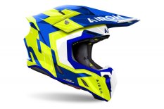 přilba TWIST 3 Dizzy, AIROH (lesklá modrá/žlutá) 2024