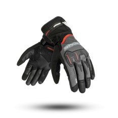 Pánske textilní moto rukavice SPARK COMPASS, černo-šedé