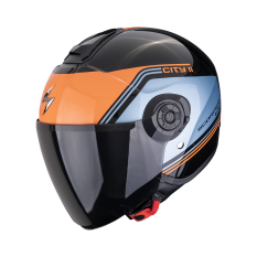 Moto přilba SCORPION EXO-CITY II VITA černo/modro/oranžová