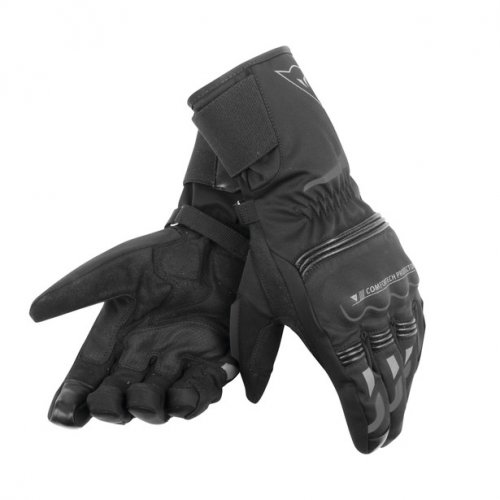Moto rukavice DAINESE TEMPEST UNISEX D-DRY LONG černé - Velikost: XXS