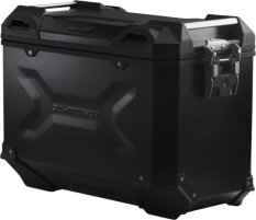 Hliníkový kufr TraX Adventure L 45 L.- černý/ pravý