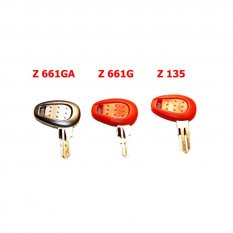 Z661G samostatný klíč k zámku GIVI (pro zámek Z 661), červený, polotovar, tloušťka klíče 2,5 mm