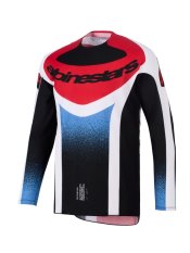 dres TECHSTAR KNIF, ALPINESTARS (černá/bílá/modrá/červená) 2026