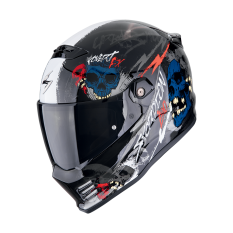 Moto přilba SCORPION COVERT FX SKULLZ černo/šedo/červená