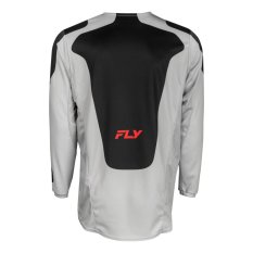 dres KINETIC SYM, FLY RACING - USA 2025 (šedá/červená/černá)