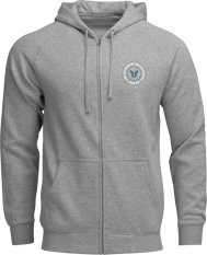 Pánská mikina s kapucí na zip THOR HOODIE ZIP UP BADGE šedá