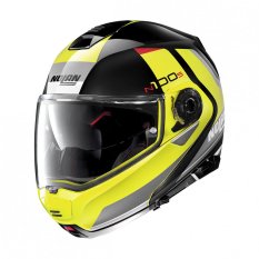 Moto helma Nolan N100-5 Hilltop N-Com Glossy Black 51
