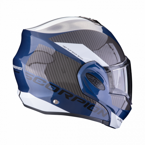 Moto přilba SCORPION EXO-TECH EVO TEAM modro/černo/bílá