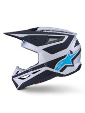 Přilba S-M3 HEAT, ALPINESTARS (stříbrná/modrá/černá matná) 2026