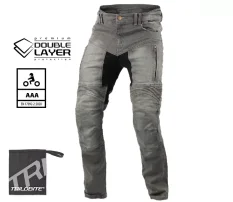 Pánské kalhoty Trilobite Parado doublelayer AAA slim fit light grey level 2 (Prodloužené)