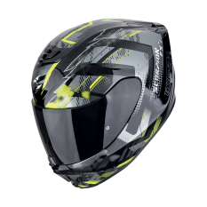 Moto přilba SCORPION EXO-391 CLUTTER černo/fluo žlutá