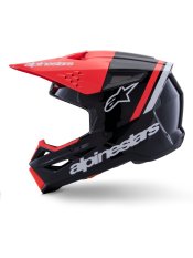Přilba S-M3 RADIUM, ALPINESTARS (černá/červená fluo/bílá) 2026