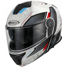 ROCC 810 Klapphelm Dekor šedá/modrá/červená