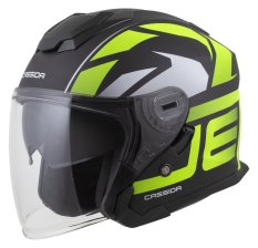 přilba Jet Tech 2.0 RoTo, CASSIDA (černá matná/žlutá fluo/bílá) 2025