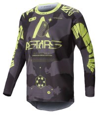 dres RACER HOLLOW, ALPINESTARS (tmavá camo/žlutá fluo) 2025