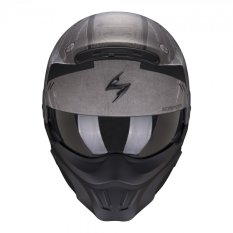 Moto přilba SCORPION EXO-COMBAT EVO INCURSION matná stříbrno/černá