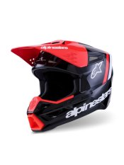 Přilba S-M3 RADIUM, ALPINESTARS (černá/červená fluo/bílá) 2026