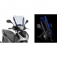 D1128BL plexi čiré/modré "ICE" Honda SH 125i - 150i ABS (12-16), vxš365x450 mm